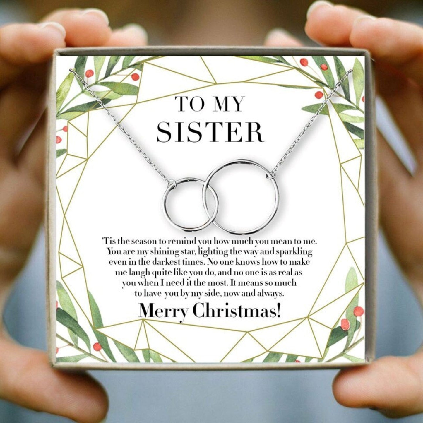 Christmas Gift for Sister Silver Necklace
