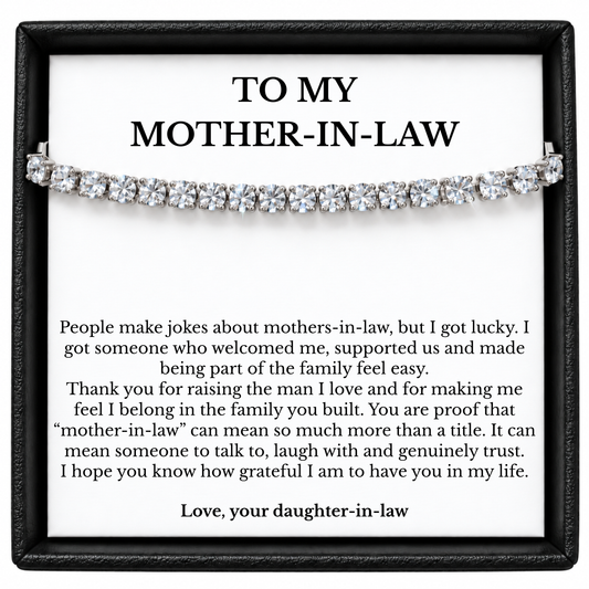 Mother-in-Law Tennis Bracelet Gift from Daughter-in-Law