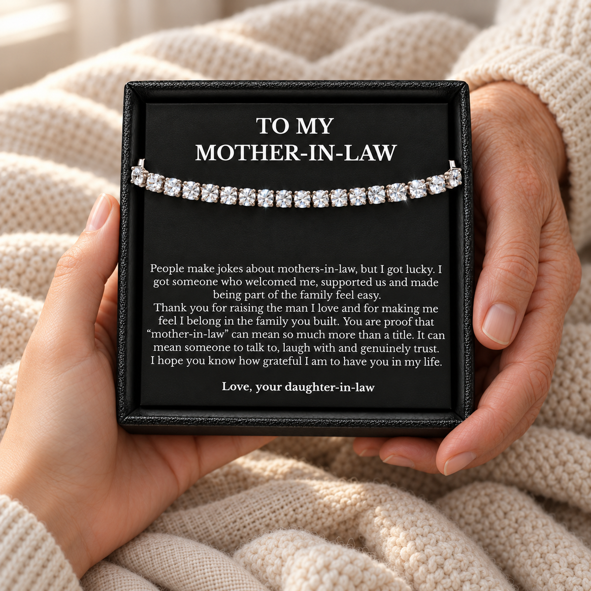 Mother-in-Law Tennis Bracelet from Daughter-in-Law | I Got Lucky