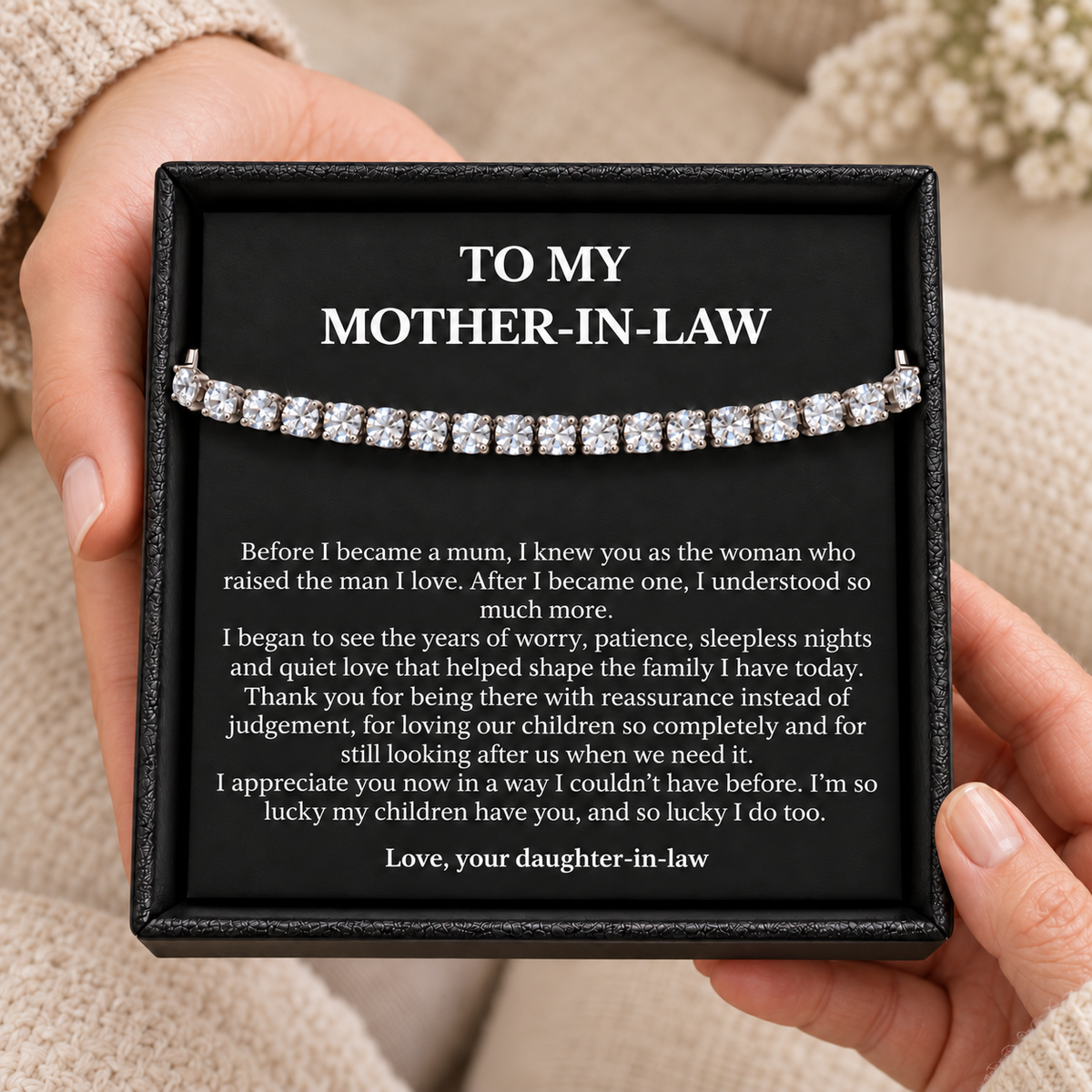 Mother-in-Law Tennis Bracelet Gift from Daughter-in-Law