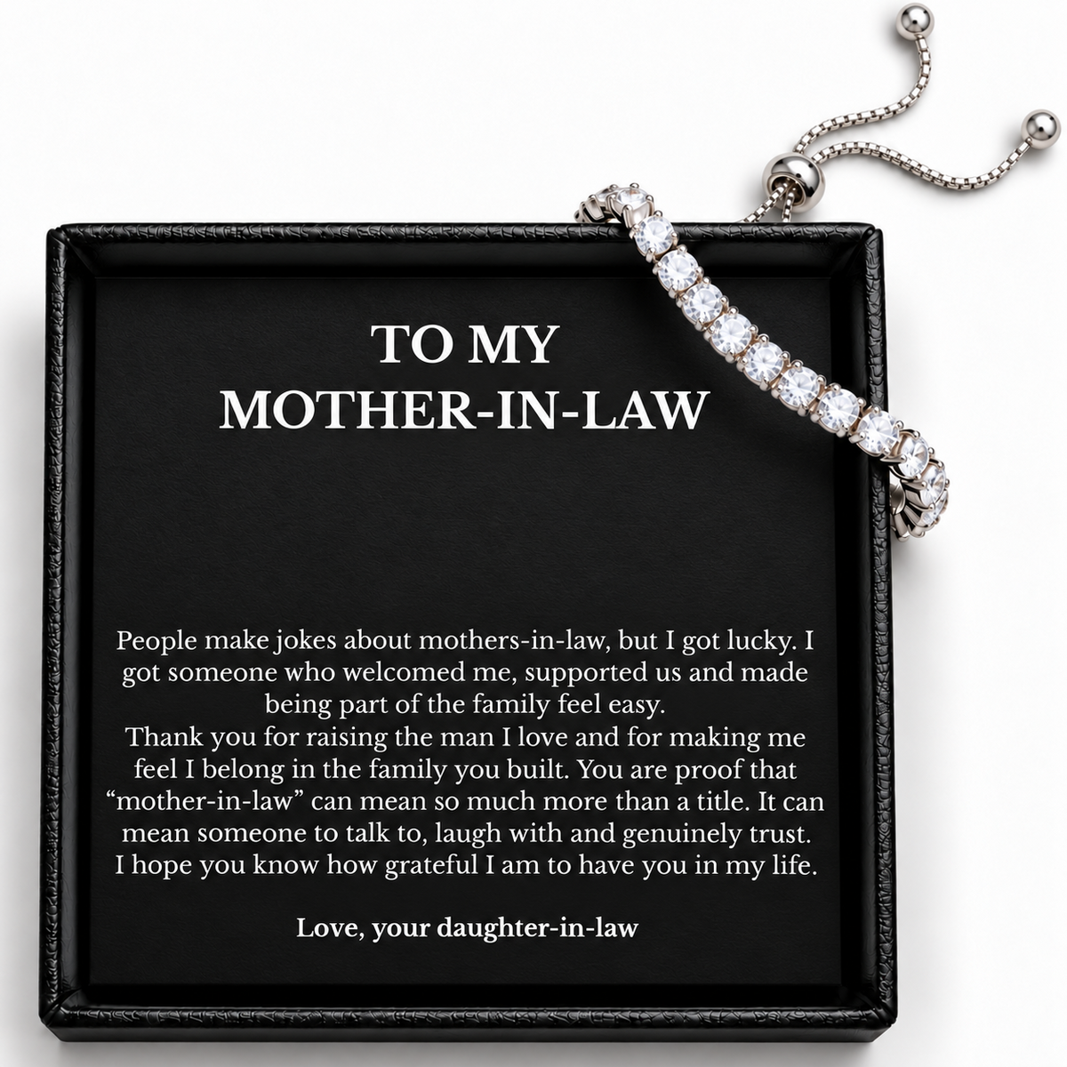 Mother-in-Law Tennis Bracelet from Daughter-in-Law | I Got Lucky