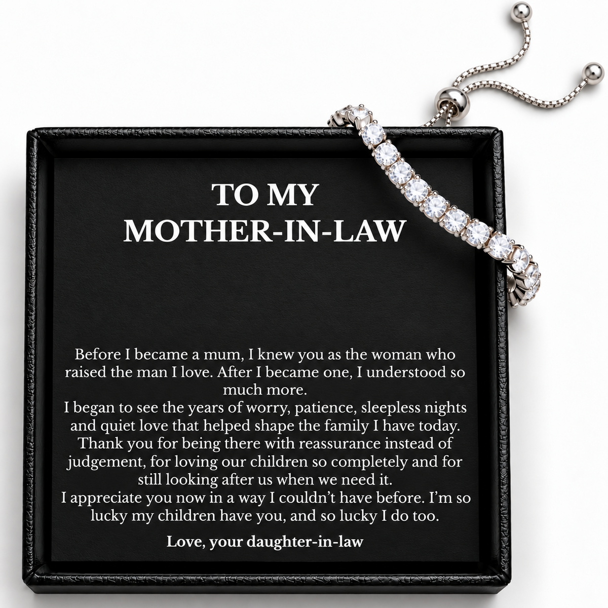 Mother-in-Law Tennis Bracelet Gift from Daughter-in-Law