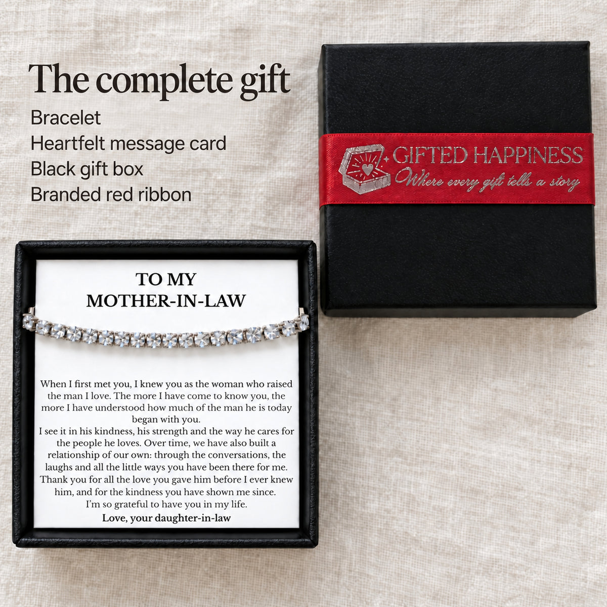 Mother-in-Law Tennis Bracelet Gift from Daughter-in-Law