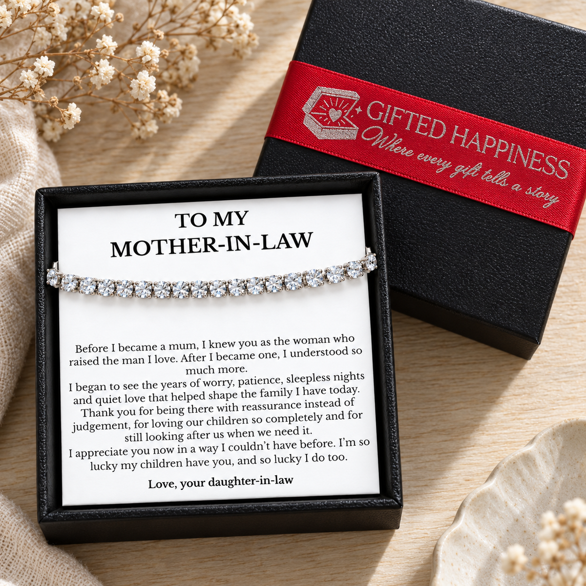 Mother-in-Law Tennis Bracelet from Daughter-in-Law