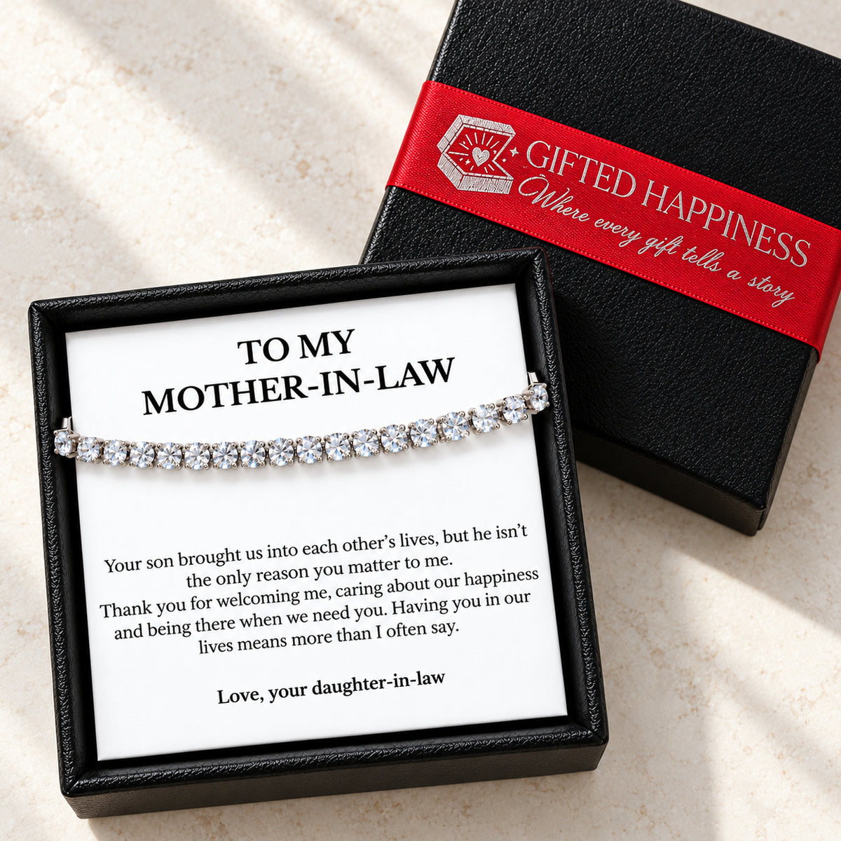 Mother-in-Law Tennis Bracelet Gift from Daughter-in-Law