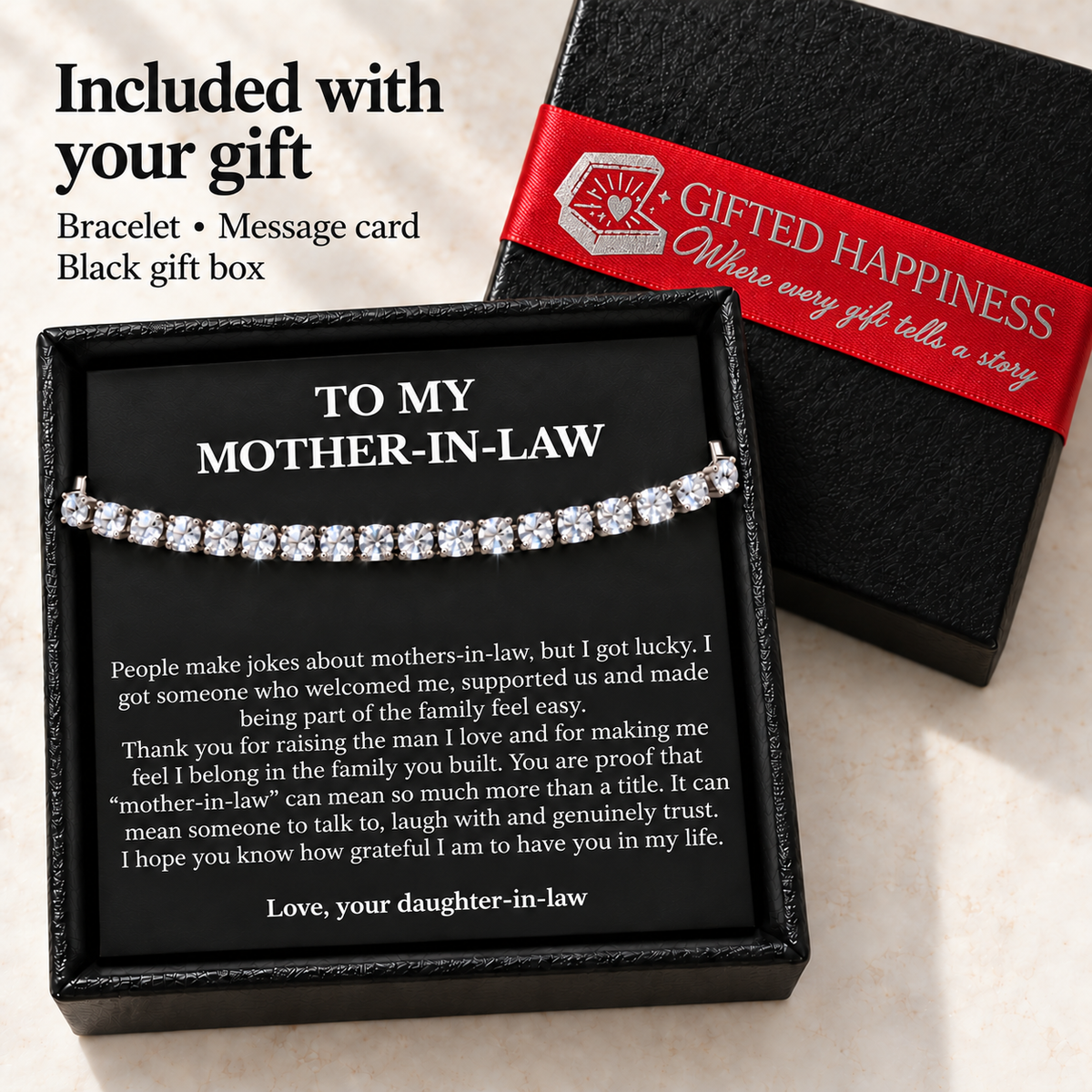 Mother-in-Law Tennis Bracelet from Daughter-in-Law | I Got Lucky