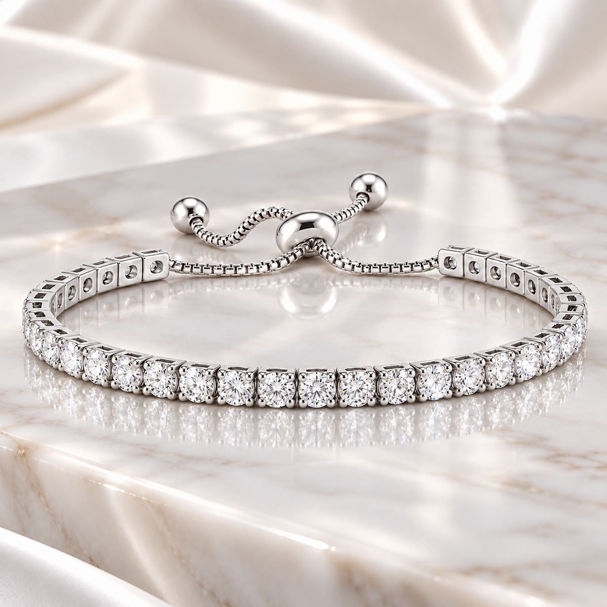Boyfriend’s Mum Gift – Adjustable Tennis Bracelet with Message Card
