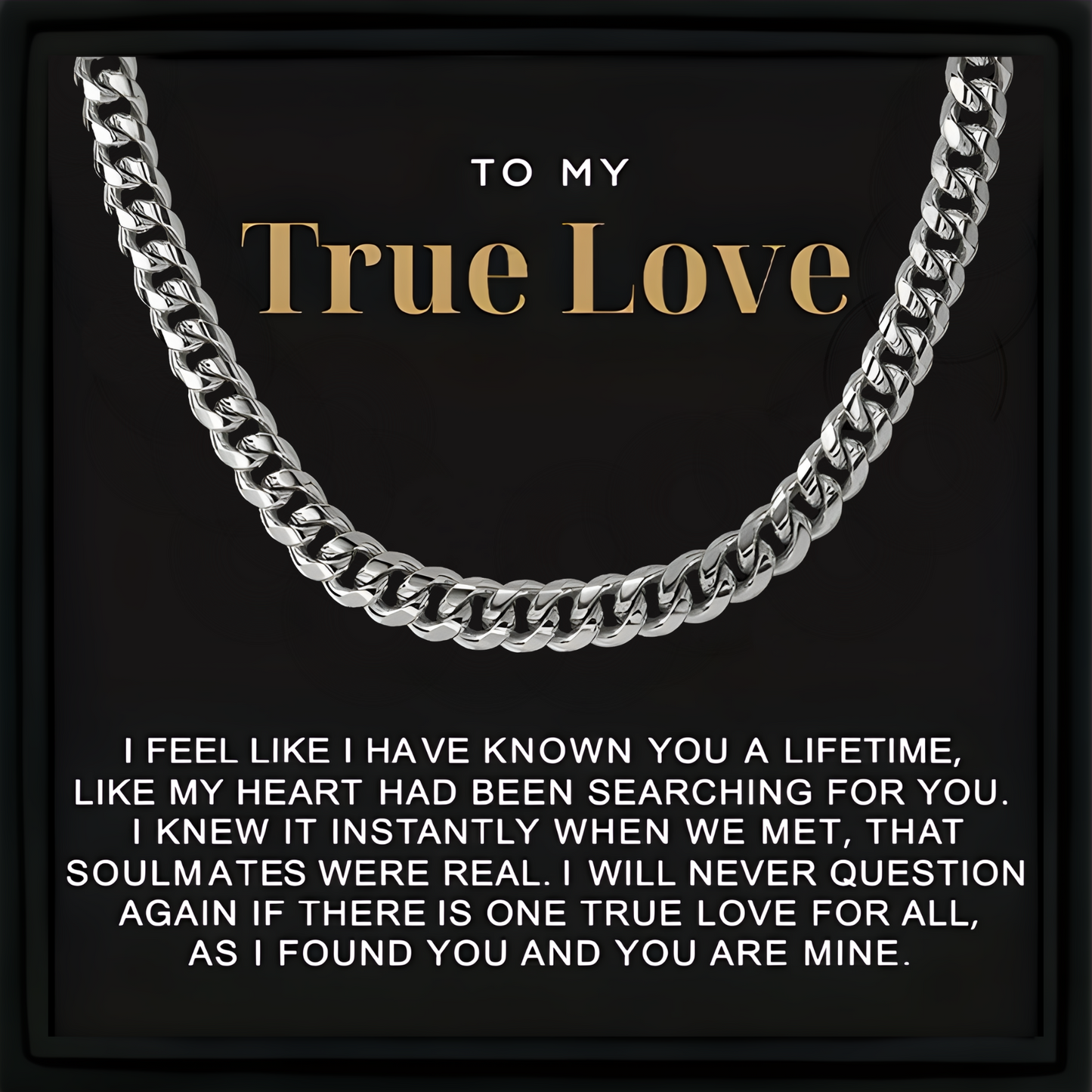 Gift For My True Love Necklace Gift for Him