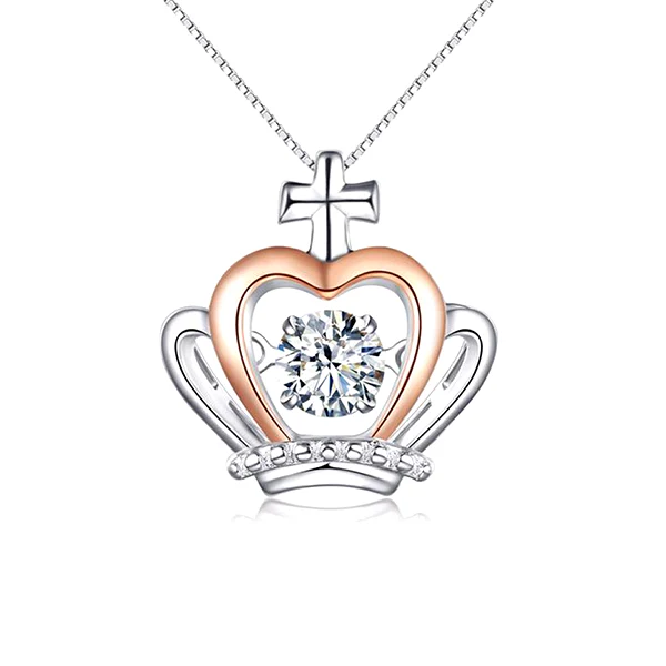 Bestie Gift Necklace – Elegant Crown Pendant Friendship Jewellery for Best Friend with Message Card in Gift Box