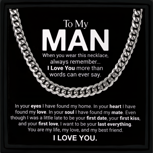 To My Man Cuban Chain Gift