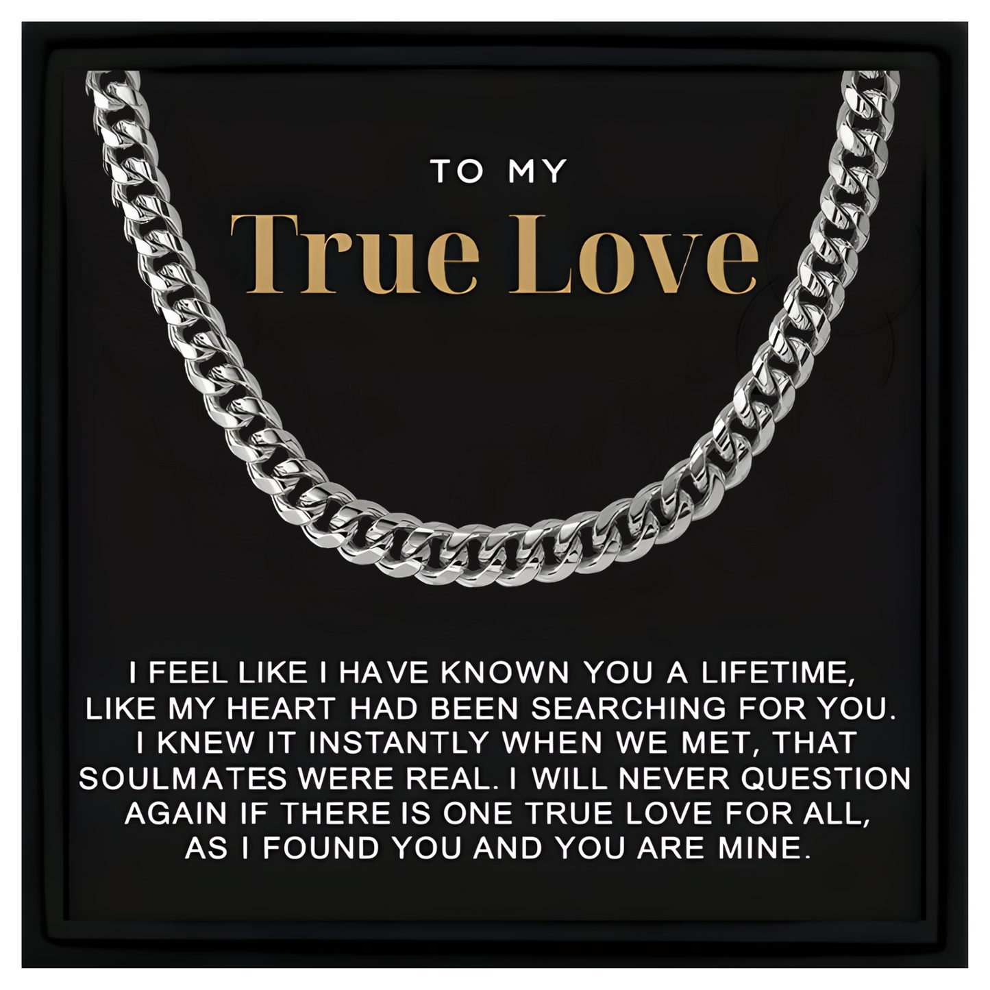 Gift For My True Love Necklace Gift for Him