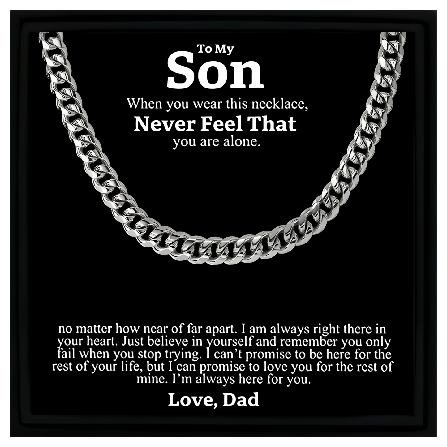 Necklace Gift for My Son From Dad