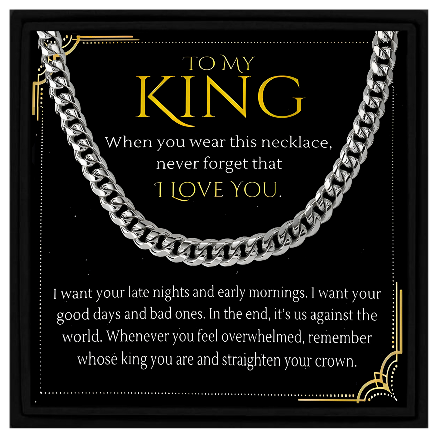 To My King Necklace Gift