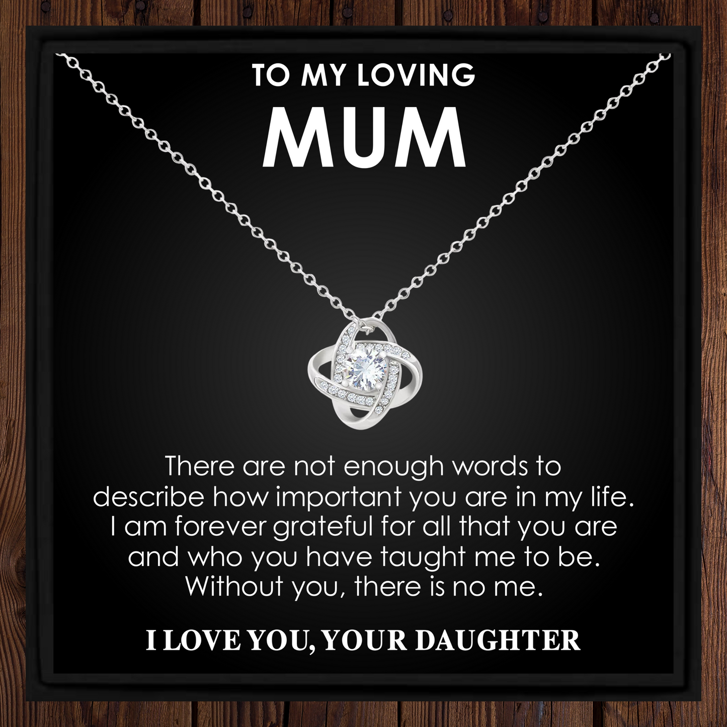 Mum Necklace from Daughter – Gift for Mum Birthday Christmas Mother’s Day Just Because