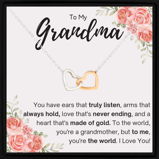 Grandma Gift Necklace with Heartfelt Message – Nan Jewellery for Birthday or Christmas