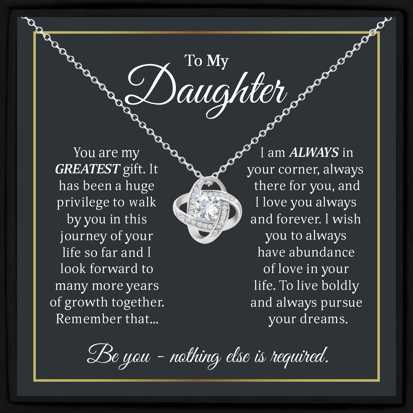 Daughter Gift Necklace with Message Card – Sentimental Jewellery for Birthday Christmas Graduation