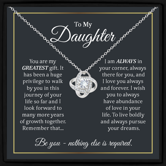 Daughter Gift Necklace with Message Card – Sentimental Jewellery for Birthday Christmas Graduation