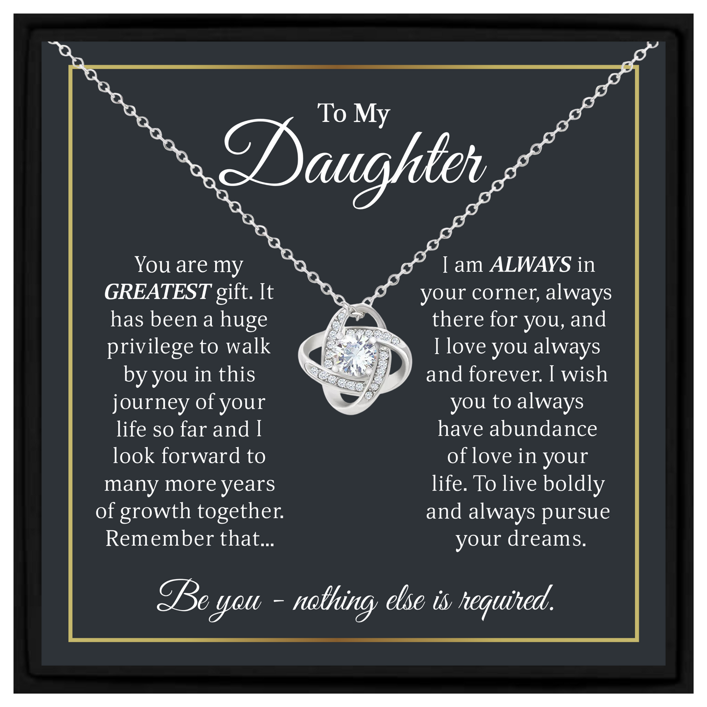 Daughter Gift Necklace with Message Card – Sentimental Jewellery for Birthday Christmas Graduation