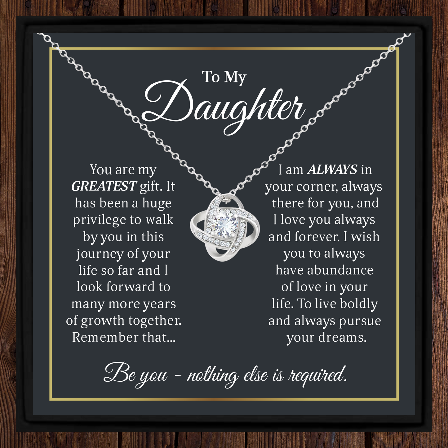 Daughter Gift Necklace with Message Card – Sentimental Jewellery for Birthday Christmas Graduation