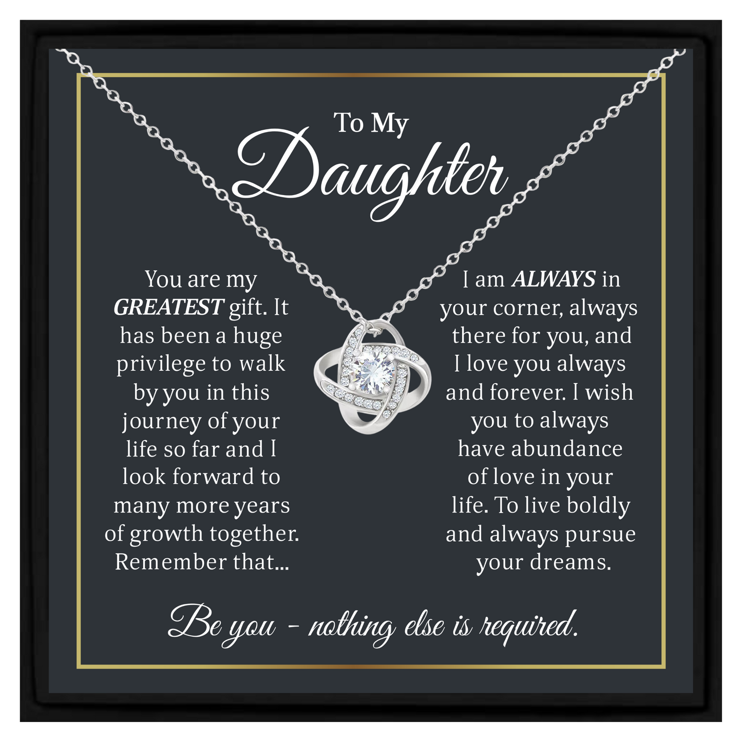 Daughter Gift Necklace with Message Card – Sentimental Jewellery for Birthday Christmas Graduation