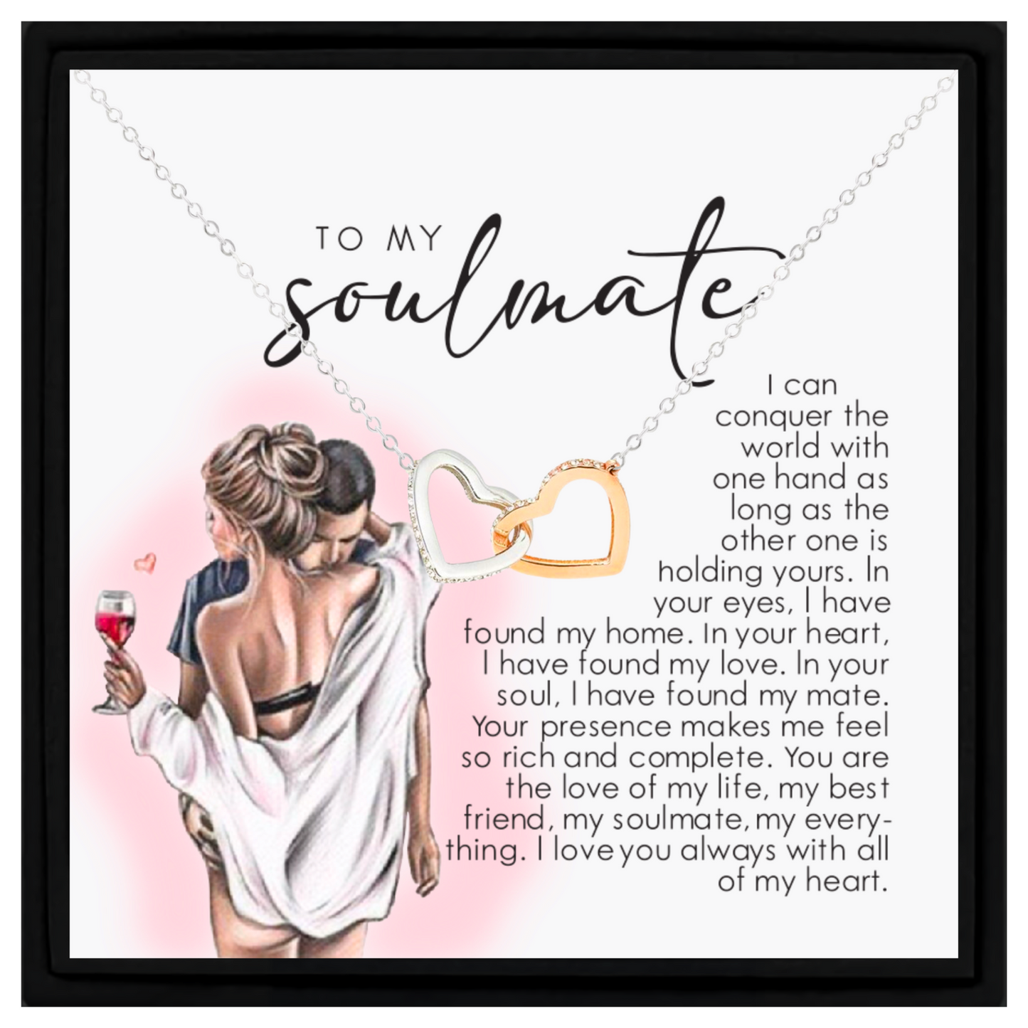 To My Soulmate Sterling Silver Pendant Necklace