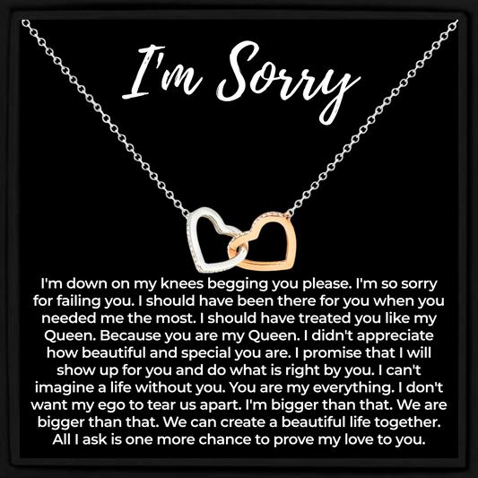 I'm Sorry Gift Necklace for Her Apology Jewellery for Girlfriend or Wife