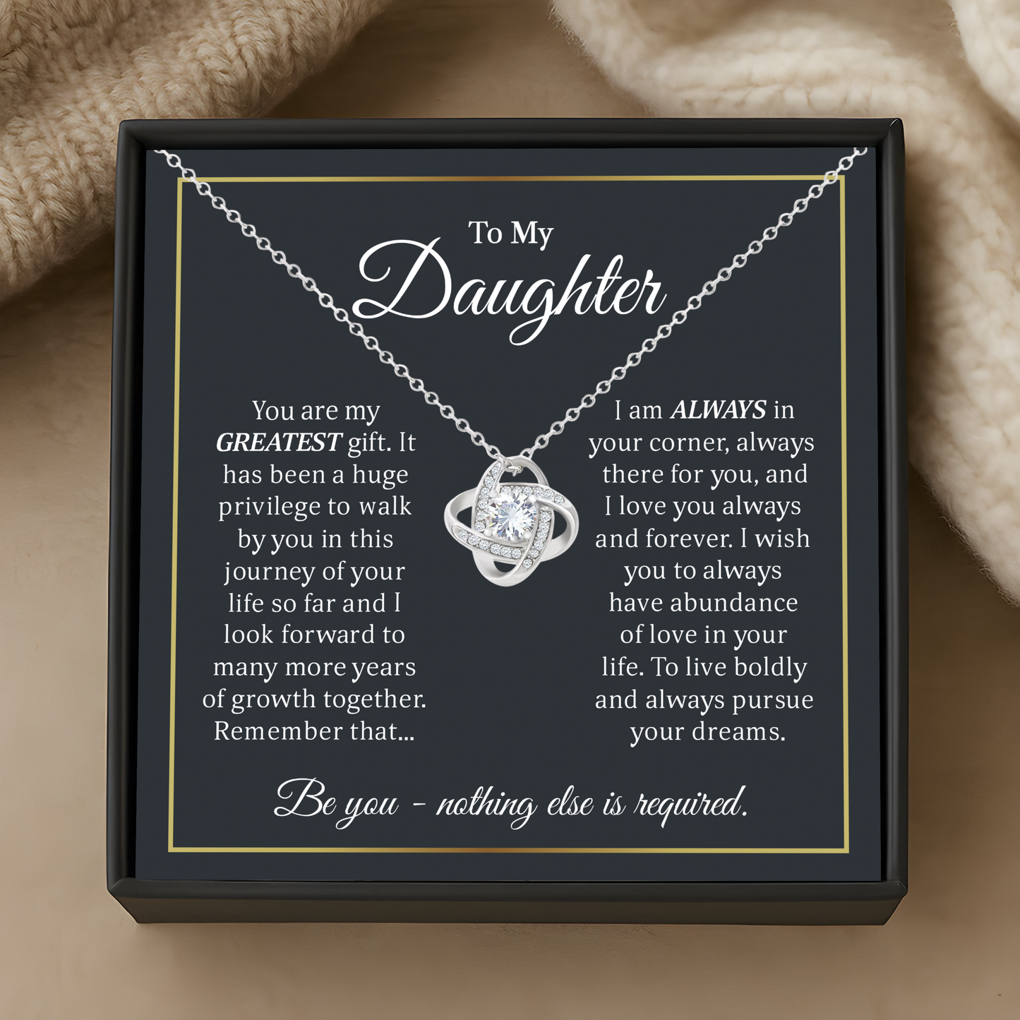Daughter Gift Necklace with Message Card – Sentimental Jewellery for Birthday Christmas Graduation