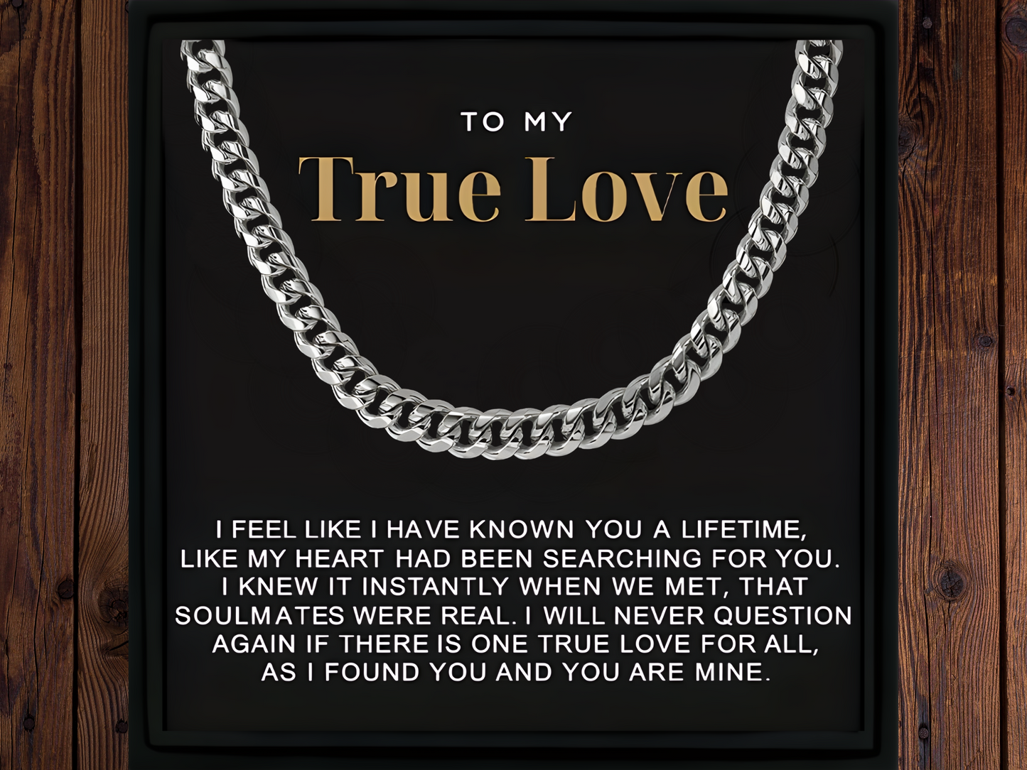 Gift For My True Love Necklace Gift for Him