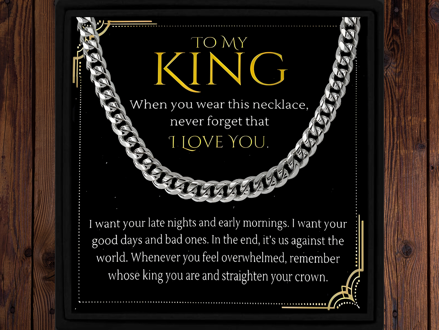 To My King Necklace Gift