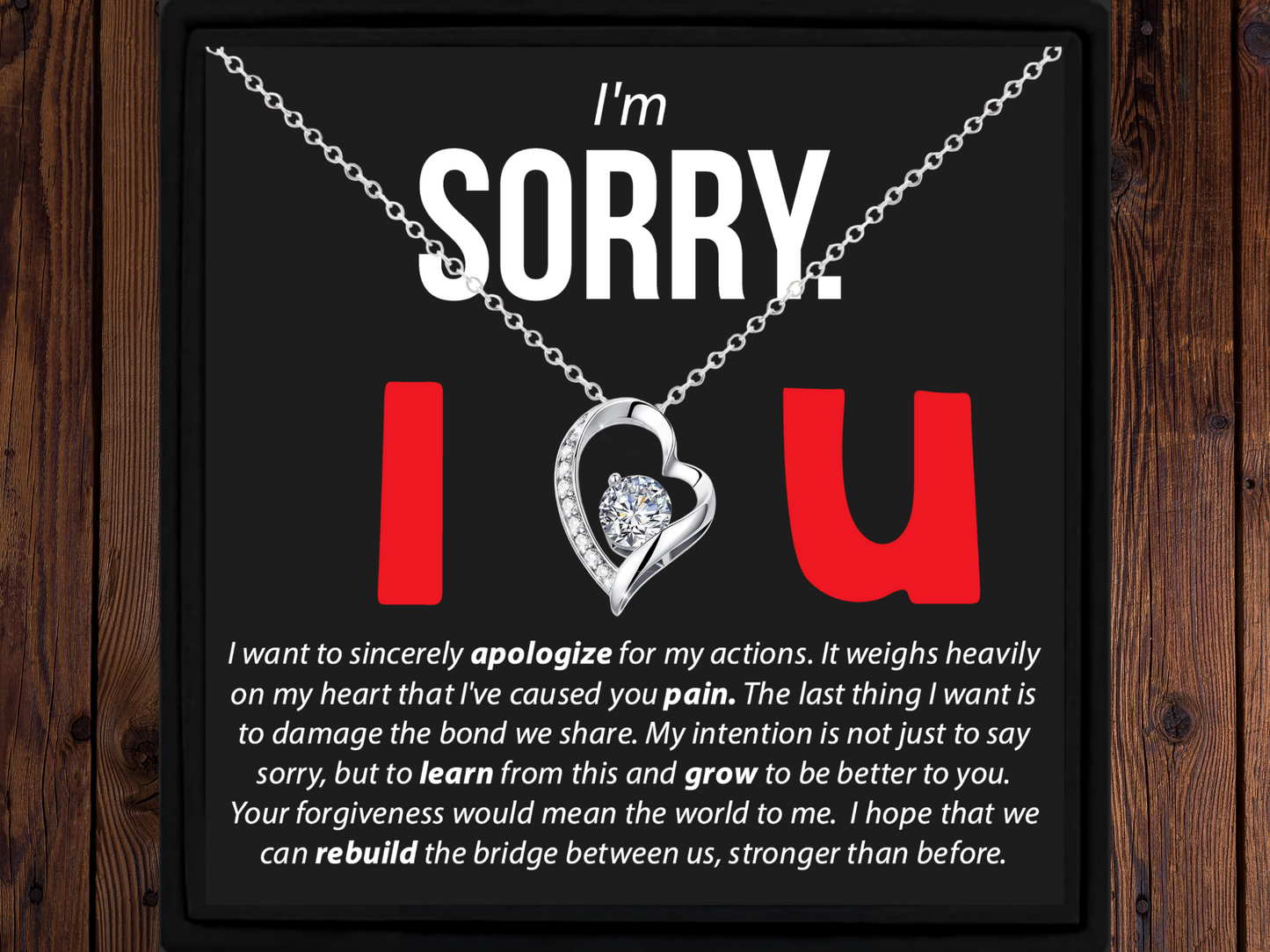 Sorry Necklace Gift