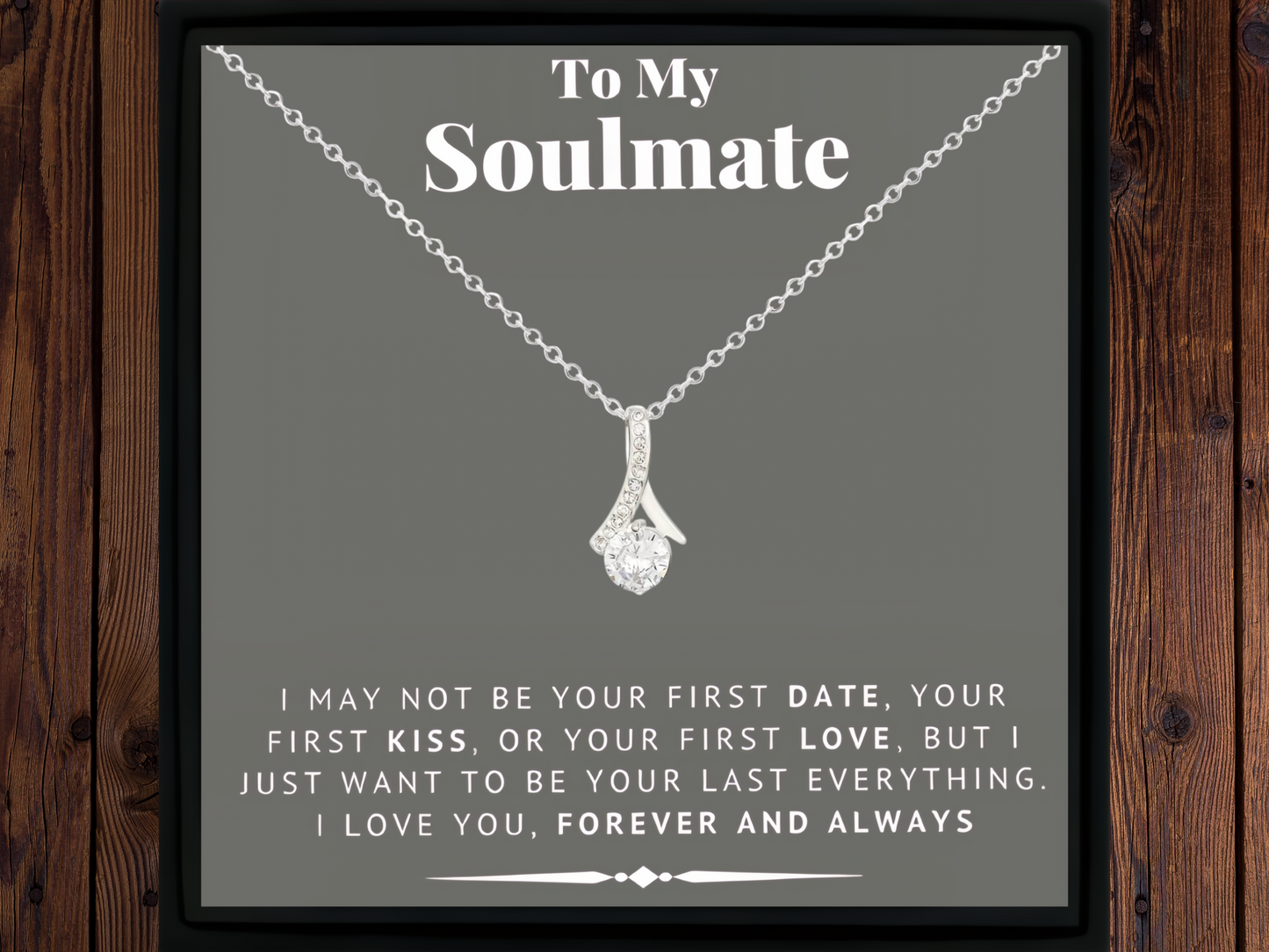 To My Soulmate Sterling Silver Pendant Necklace