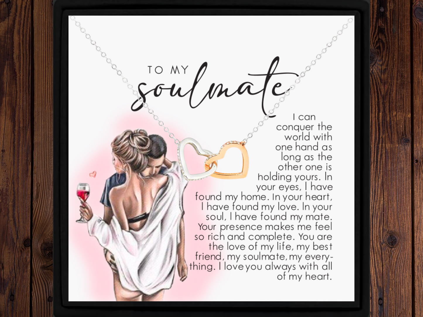 To My Soulmate Sterling Silver Pendant Necklace