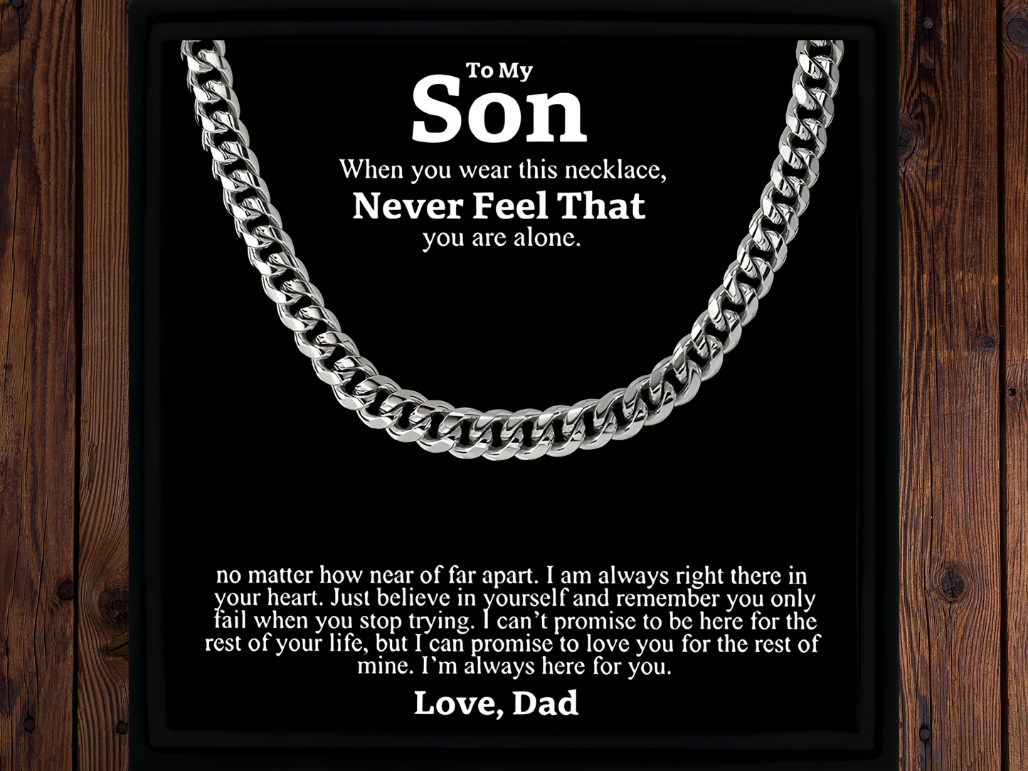 Necklace Gift for My Son From Dad