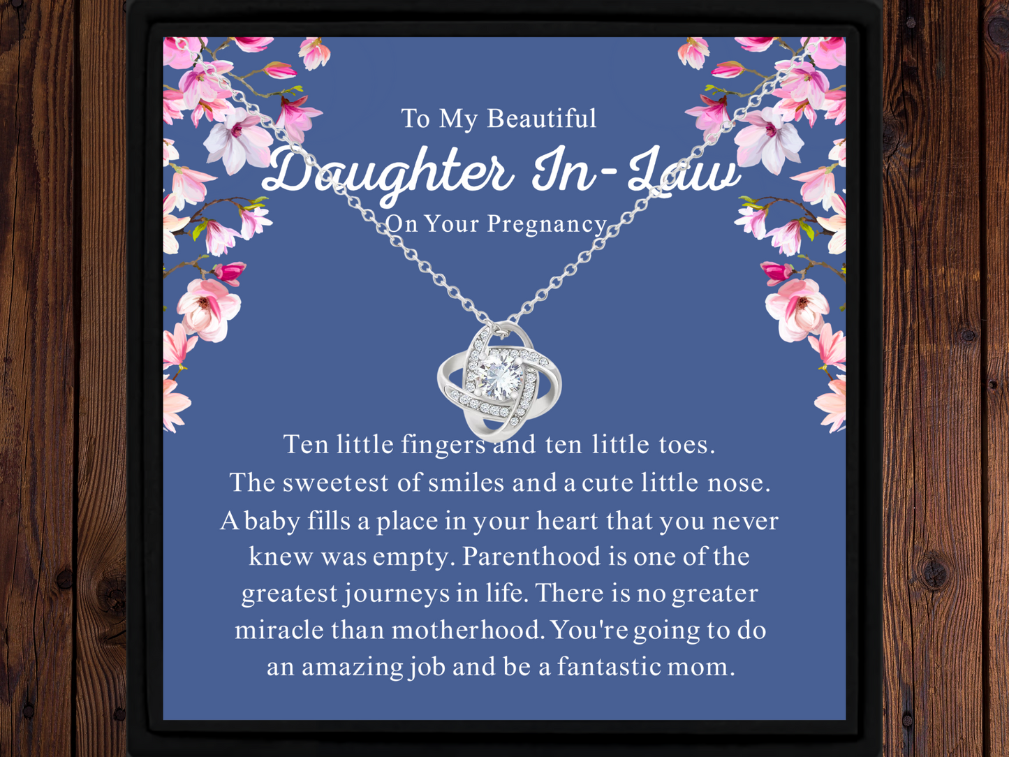 Daughter-in-Law Pregnancy Gift Message Card Jewellery