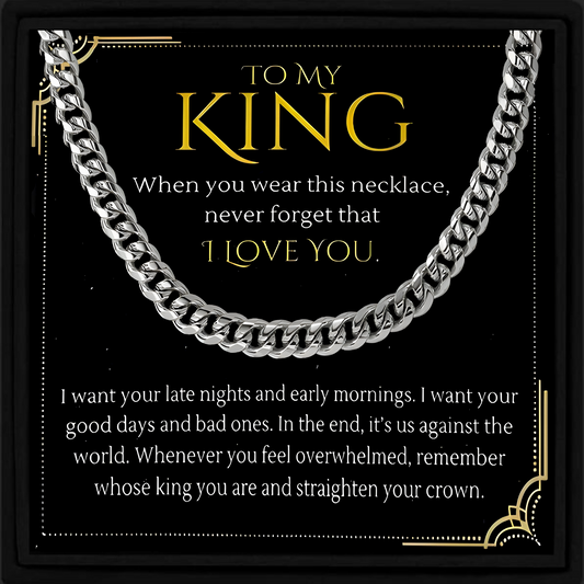 To My King Necklace Gift