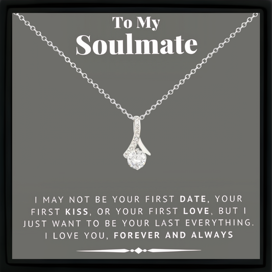 To My Soulmate Sterling Silver Pendant Necklace