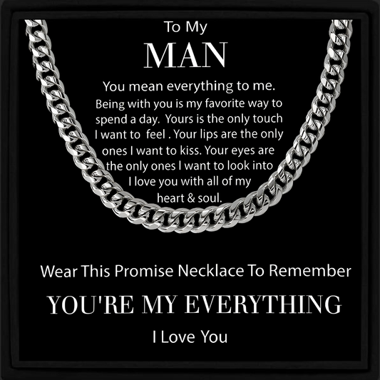 To My Man Cuban Chain Gift