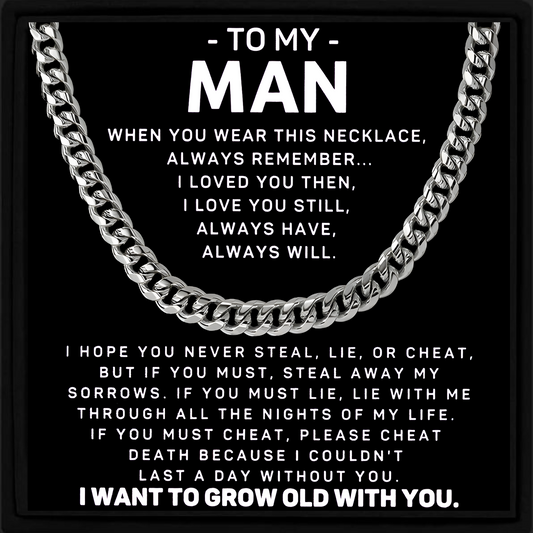 Gift for Man Cuban Chain Necklace