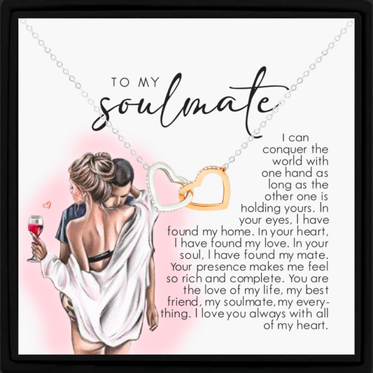 To My Soulmate Sterling Silver Pendant Necklace