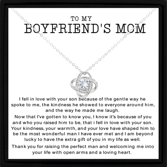 To My Boyfriend Mom Necklace Gift