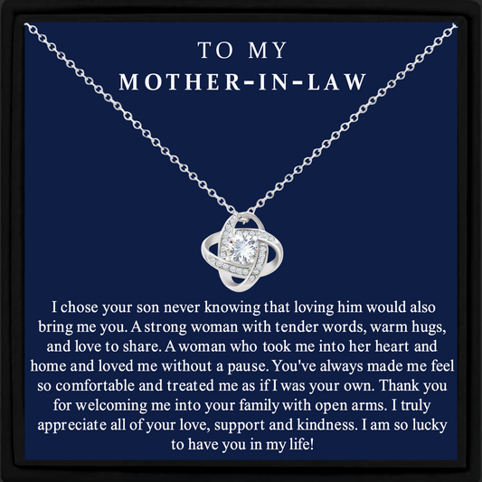 To My Mother-in-Law Sterling Silver Necklace