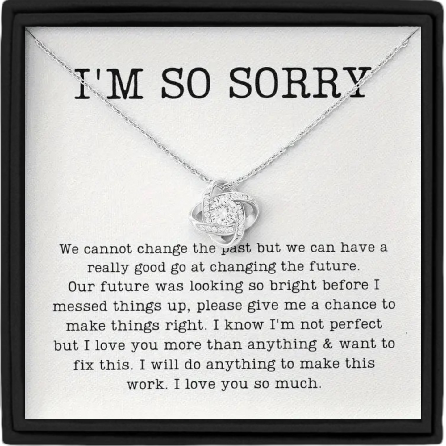 I’m Sorry Gift Necklace Gift Apology Gift