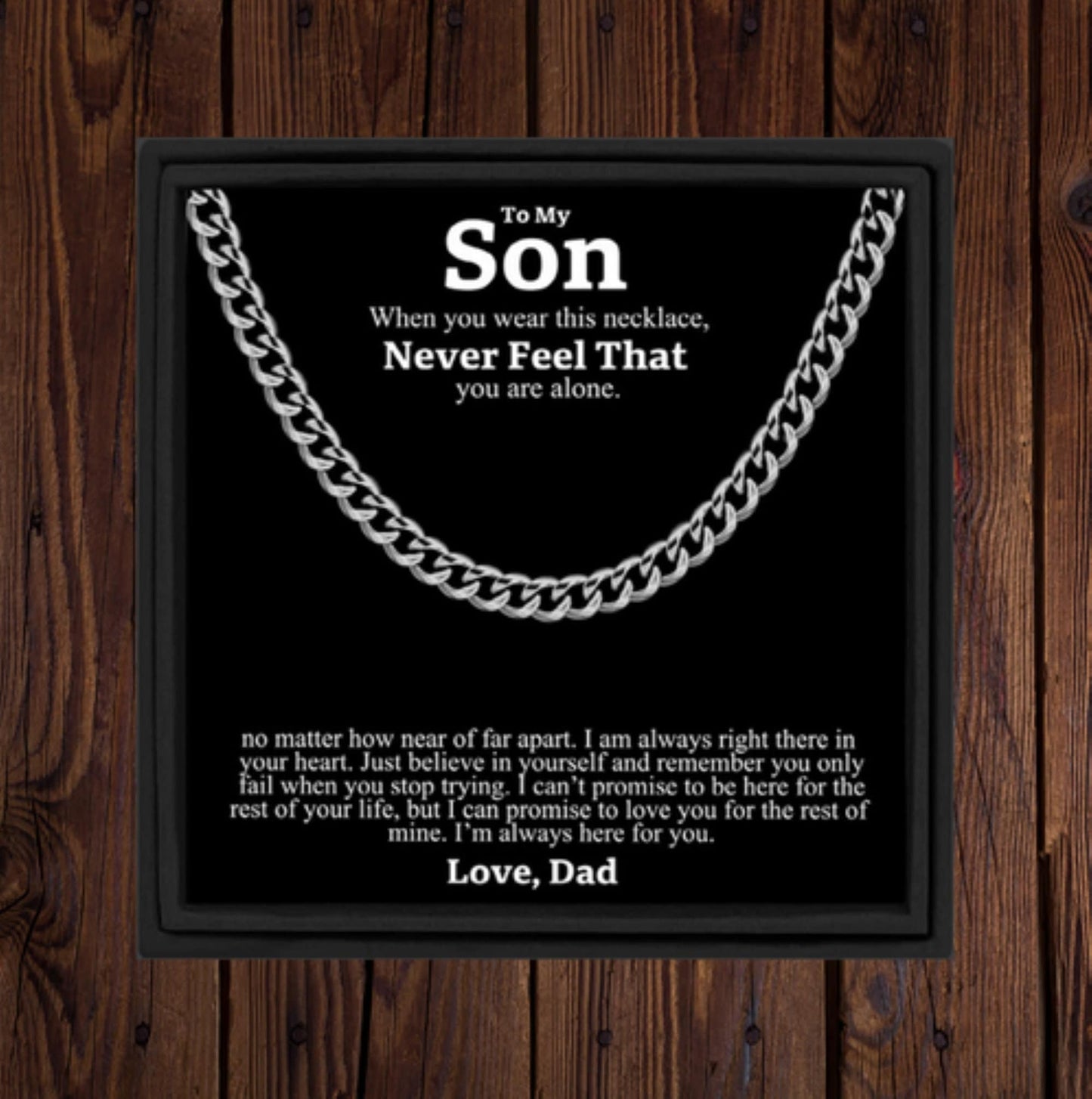 Necklace Gift for My Son From Dad