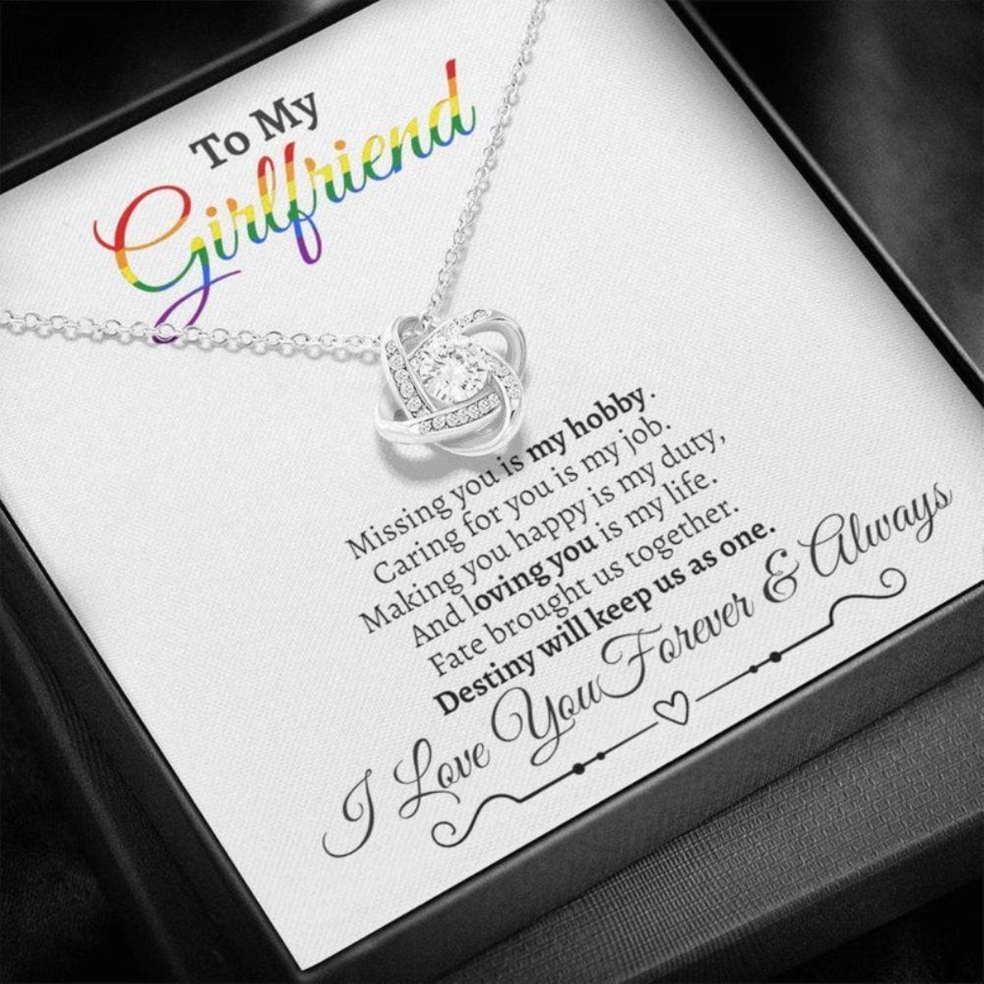 Necklace Gift to Girlfriend Solid Gold Necklace With Real Diamonds –  4Lovebirds
