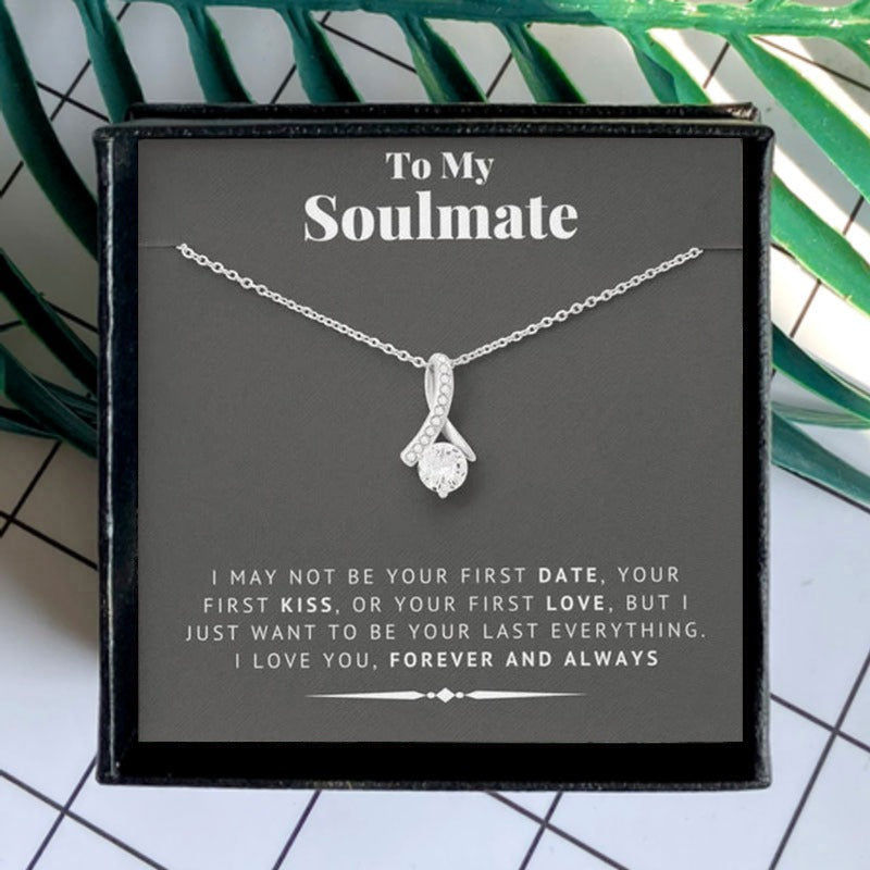 To My Soulmate Sterling Silver Pendant Necklace