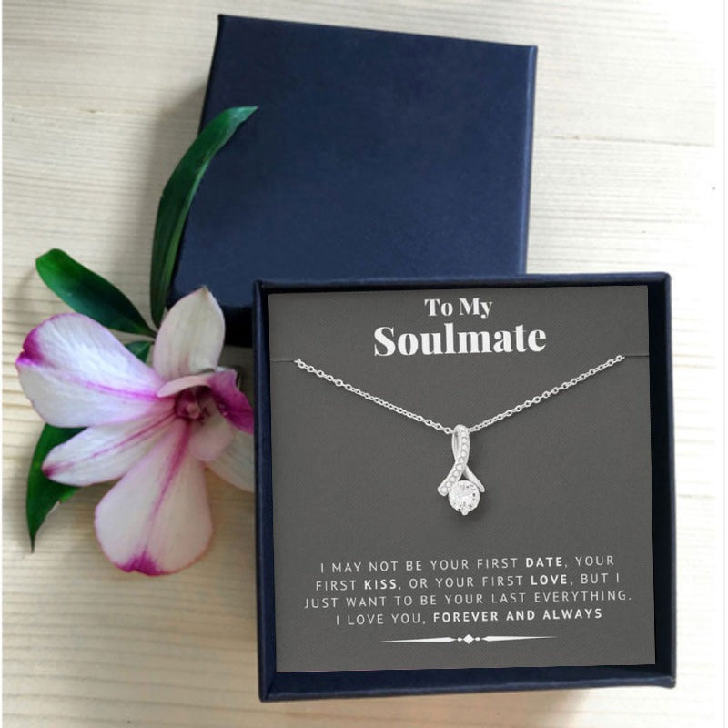 To My Soulmate Sterling Silver Pendant Necklace
